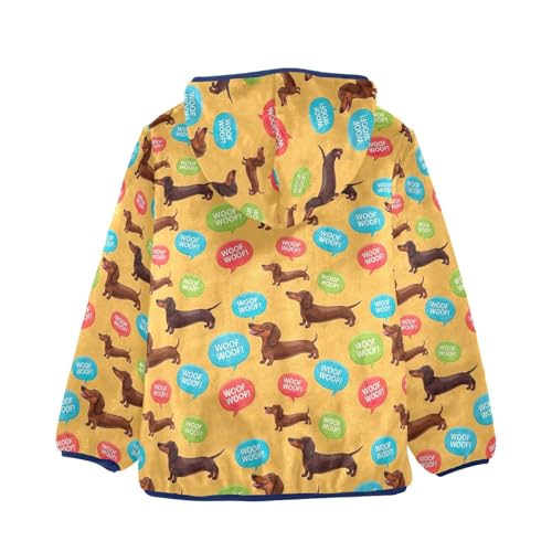 CHIFIGNO Cute Dachshund Dogs Boys Winter Jacket Soft Winter Jackets for Kids 3T2