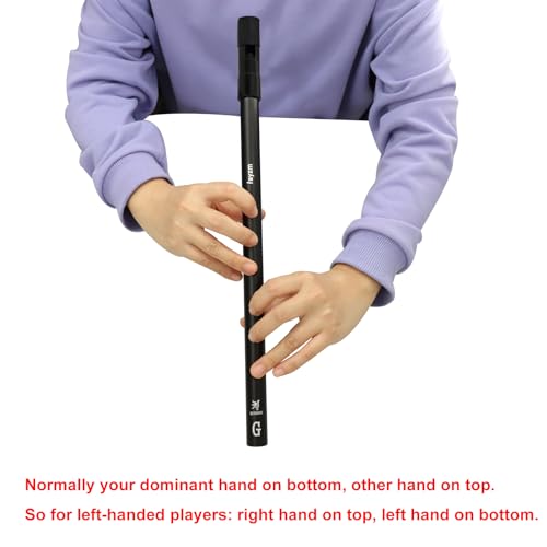 rayzm Tin Whistle/Irish Whistle, Alto Metal Whistle Key of G, 6-Hole Aluminum Penny Whistle for Beginners, Stable Tone, Durable Build, Traditional Folk Flute