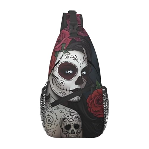 Sac à bandoulière homme motifs Day of the Dead voyage cyclisme et sport