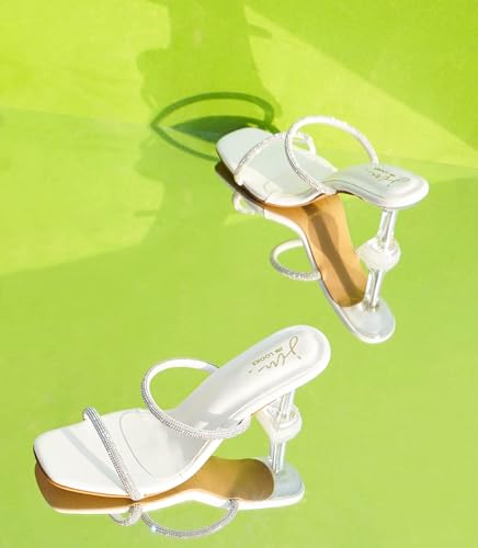 Image of JM LOOKS Women Square Toe Solid Comfortable Sole Kitten Heel Sandals For Womens & Girls
