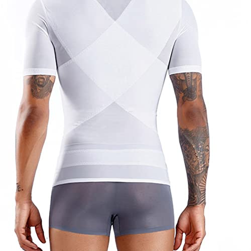 Hommes taille minceur compression chemises elastique shapewear
