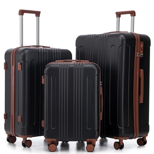Merax Luggage Sets 3 Piece, Hardshell Lightweight Suitcase