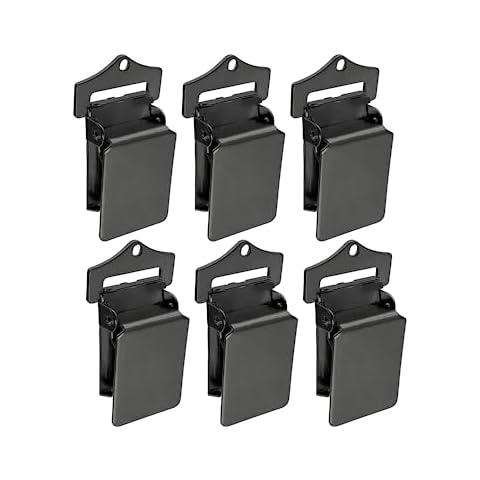 Wise Linkers Wall Clips Matte Black for Rug Hanging and Animal Hide Hanging (Pack of 6) Rug Grippers/Rug Clips/Rug Hangers from Cover