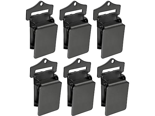 Wise Linkers Wall Clips Matte Black for Hanging Rugs and Animal Hides (Pack of 6) Rug Grippers/Clips/Hangers