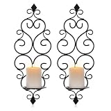 Sziqiqi Black Pillar Candle Sconces