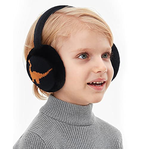 Xiaohawang Kids Boy Warm Earmuffs For Children Girl Winter Ear Muffs Cold Weather Ear Warmer(C-Black Green) #TOP5