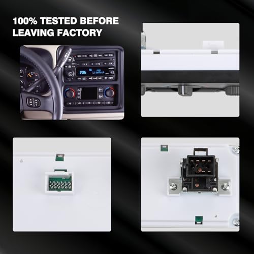 Dtomi Climate Control Module, Heater A/C Climate Control Panel Compatible with Chevy Cadillac GMC Vehicle 1999-2002 Avalanche Silverado Suburban Tahoe Yukon XL Yukon, 2002 Escalade Replace# 599-266