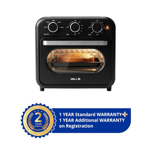 Image of iBELL 24L Air Fryer Oven For Home Kitchen, 6-in-1 Functionality, Bake, Grill, Toast, Pizza & Dehydrate, Adjustable Temperature Control & Timer | 2-Year Warranty | Black