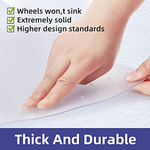 Lumderio Chair Mat For Computer Desk, Office Carpeted Floor Mats For Low Pile Carpet,Easy Glide Rolling Plastic Floor Mat For Office Chair On Carpet For Work,With Extended Lip 23.5 X 17.5 Inches #TOP4