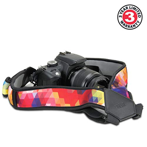 Usa Gear Dslr Camera Strap Chest Harness With Quick Release Buckles, Geometric Neoprene Pattern And Accessory Pockets - Compatible With Canon, Nikon, Sony Point And Shoot And Mirrorless Cameras #TOP7