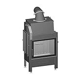 Türanschlag rechts Kamineinsatz wasserführend Spartherm Varia 1V H²O-4S Standard Schwarz rechts