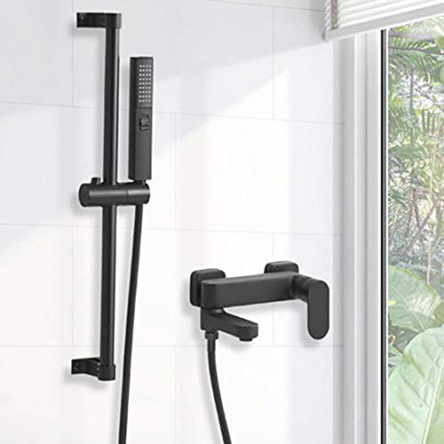 Robinet de baignoire noir en laiton haut de gamme avec douchette multifonction
