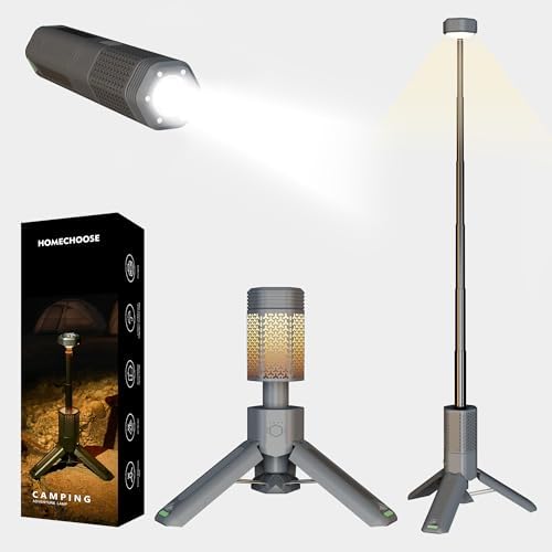 Telescopic Camping Light with Stand, 10500mAh Rechargeable Camping Lantern,Dimmable Portable Flashlight with Storage Bag,Magnetic Waterproof Work Light for Hiking Fishing Emergency Garage Outdoor Work