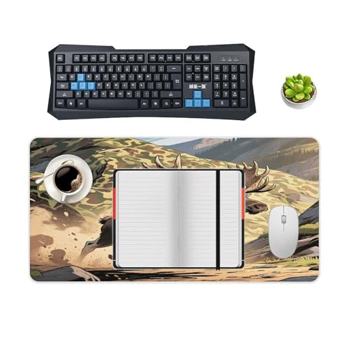 Hunting Camo Deer Desk Mat Large Rubber Mouse Pad miniatura 4