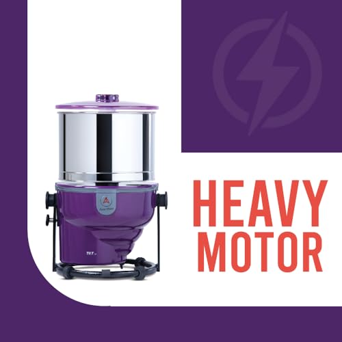 Image of Tilt DX Wet Grinder, 2L Capacity, 120W, 1440 RPM, 5 Years Warranty, ABS Body, Tilting Body for Ease of use, Stainless Steel Drum (2 Litre, Purple)