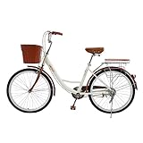 Womens Cruiser Bike 26 Inch Beach Cruiser Bike Classic Retro Bicycle Road Bikes, Single Speed...