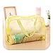 Produktbild leaf-only Cosmetic Storage Organizer Box, 5 Farben Make Up Organizer Bag Toilettenartikel Bad Aufbewahrungstasche Frauen Wasserdicht Transparent Floral PVC Travel Cosmetic Bag-Yellow-