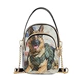 American Flag German Shepherd Crossbody Bags Cross Body Bag Shoulder Purse Handbags for Women 5.9