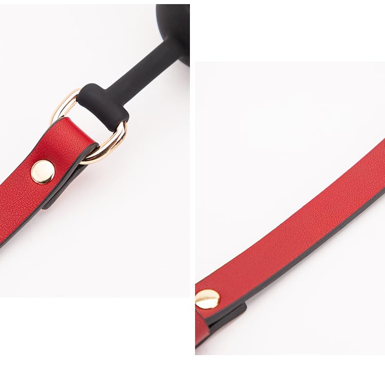 おもちゃ ボールギャグ セックス おもちゃ 調節可能なシリコン マウスボール マウスギャグ マウスプラグ 通気性のあるボールギャグ 大人用 ボンデージ 拘束具 セックス プレイ - 画像3