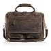 KomalC Leather Briefcase 15 Inch Retro Buffalo Hunter Leather Laptop Messenger Bag Office Briefcase College Bag Fits Upto 15.6 Inch Laptop (Distressed Brown)