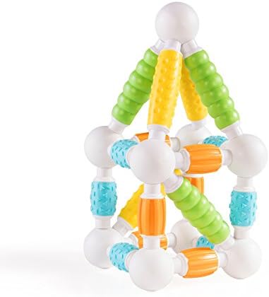 Grippies Builders - 30 Piece Soft Grip Magnetic Building Set, Educational STEM Construction Toy for Toddlers