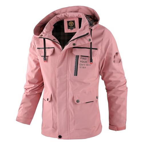 Veste décontractée homme à capuche légère avec doublure chaude et ourlet ajustable