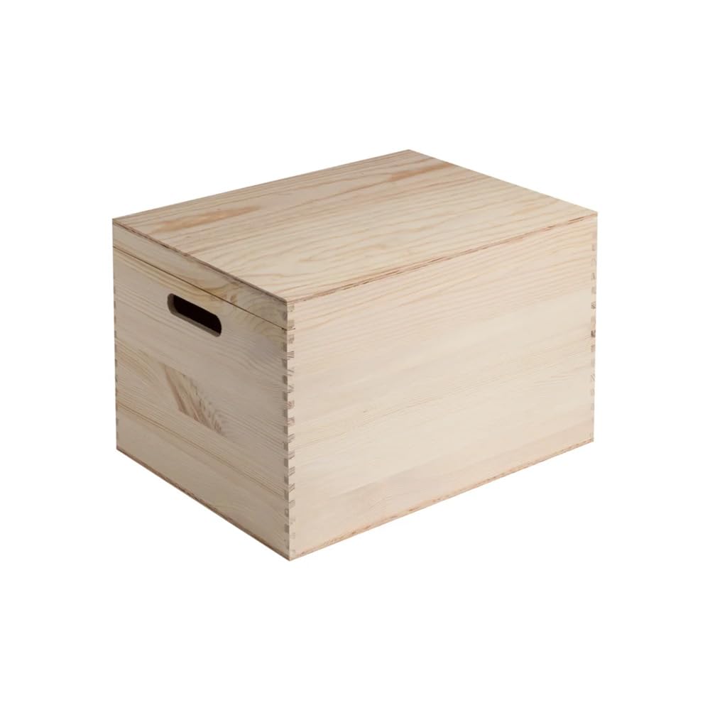 con coperchio con maniglie per prodotti vari – Misure interne: 40X30X25 | Per bricolage, bomboniera matrimonio, cesti regalo e prodotti enogastronomici - PT03C