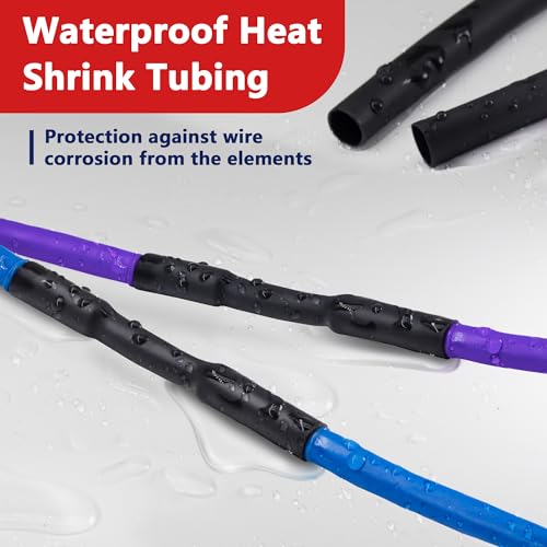 Image of 3 /8inch Heat Shrink Tubing, 16.4 Ft 3:1 Heat Shrink Tube Dual Wall Adhesive Lined, Waterproof Marine Shrink Wrap Tubing, Electrical Industrial Automotive Sealing Heat Shrink Tubing for Wire Insulation