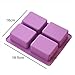 Echodo 4 Cavities Rectangle Life Tree Silicone Soap Mold DIY Craft Art Cake Mold Handmade Silicone Molds for Soap Candle