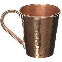 Sertodo Copper Moscow Mule Mug | Single, 18 oz Capacity | Copper Handle | 100% Pure Copper, Heavy Gauge, Hand Hammered