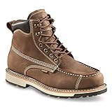 Guide Gear Rugged Timber Mens Chukka Boots Waterproof Leather Work Shoes, Moisture Wicking Insoles, Pull-On Ankle Boot Canteen Brown/Sand 10.5D (Medium)
