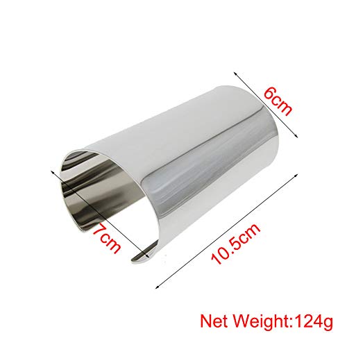 COLORFUL BLING Punk Alloy Hollow Geometric Smooth Polished Gold Hoop Open Cuff Wide Bracelet Bangle Wrist Jewelry for Women Lady3