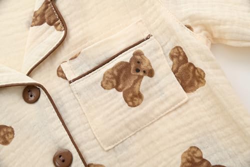 ACESTAR Toddler Baby Girl Pajama Set, Boys Long Sleeve Sleepwear 2 Piece Pjs Set for Kid Cotton Loungewear (3T-7T)3