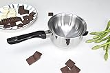 1QT Bain marie pot double pot de bonbons, de cire, de lait à double paroi pot de chocolat en acier inoxydable