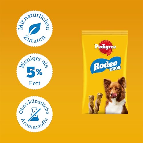 Pedigree Rodeo Duos Sticks Rind & Käse Geschmack Hundesnacks 10 x 7 Stück