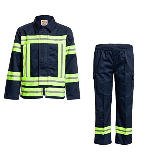 Kostümplanet Feuerwehr-Kostüm Kinder Feuerwehrmann Uniform Deluxe Blau...