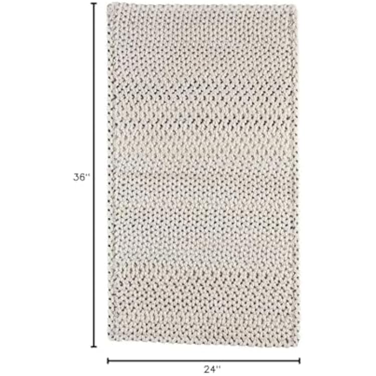 Capel Rugs Vivid 24 x 36 Oval Braided Area Rug - Eggshell