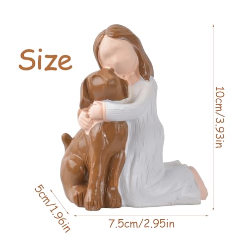 Hund Engel Figur,Engelsfiguren für Hunde,Hunde-Gedenk Geschenke, Haustierverlust Geschenke,Hundeliebhaber Geschenke,Geschenk zum Verlust eines Hundes,Handbemalte Hunde Engel Figuren für Hundeliebhaber