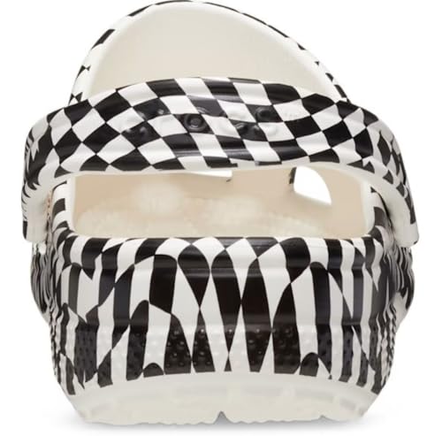 Image of Crocs Unisex-Adult Classic Graphic Clogs, Checkered, 4 Women /2 Men