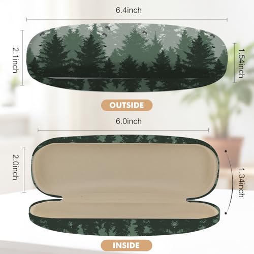 Image of Glasses Case Hard Shell,Portable Protective Eyeglasses Case, Eyeglass Holder Box with Cleaning Cloth,for Women Men