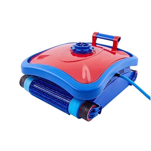 WQZzjm Aspirador de Piscina con Capacidad para trepar Paredes y Cable de 18 m, Robot limpiafondos, Robot desnatador, Ideal para Piscinas elevadas y enterradas.