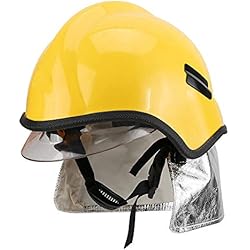 Careta Para Altas Temperaturas Casco de Bombero con Lente de Máscara, Casco de Seguridad para Bombero, Sombrero de Bombero Antivaho Resistente a Arañazos - Resistencia a Altas temperaturas (260 ℃)