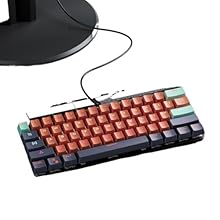 Model MUCAI 61-key compact mechanical keyboard with USB wired connectivity Designed for gaming and daily typing tasks, offering responsive red switch feedback and tactile performance Hot-swappable PCB supports 3-pin and 5-pin mechanical switches for ...