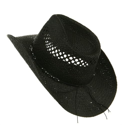 Sombrero Cowboy Negro de Paja para Mujer MG miniatura 2