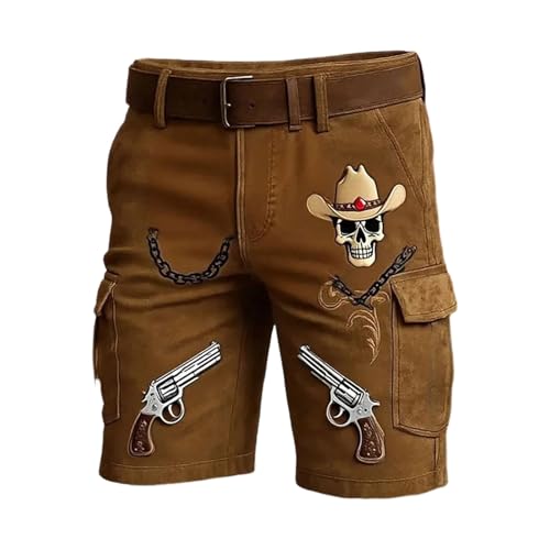 Short cargo pour homme avec poches multiples et coupe droite stretch