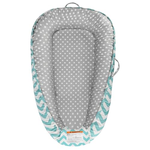 Image of URMYWO Baby Lounger - Baby Lounger for Newborn 0-24 Months, Breathable & Soft Cotton Baby Nest Cover Infant Lounger, Babies Newborn Essentials Gifts, Portable Baby Floor Seat for Home and Travel