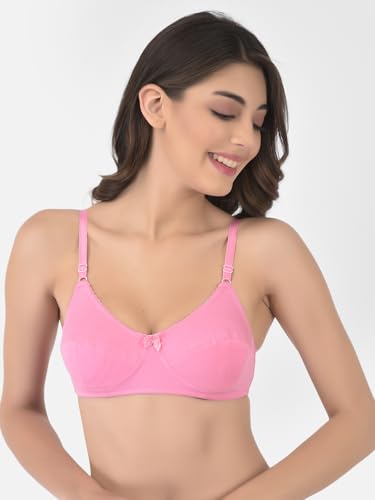 Image of Softline Women's Cotton Blend Wire-Free Non-Padded Cut & Sew | Full Coverage Bra Combo | Comfortable & Supportive Everyday Wear (Pack of 2)
