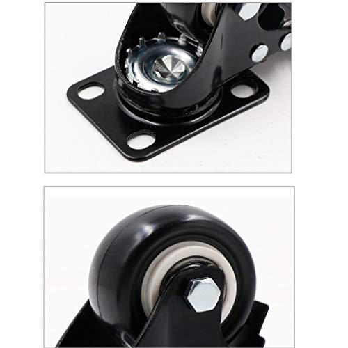 Roulettes pivotantes robustes en PU double roulement - 8