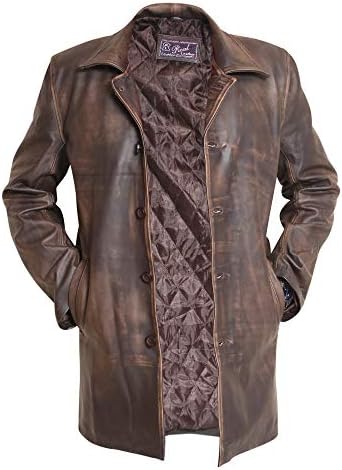 Dean Winchester Supernatural Distressed Brown Real Cowhide Leather Jacket Coat (XL)