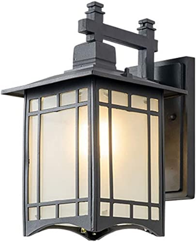 Lanterne murale en verre dépoli et aluminium MESKEL luminaire étanche de prestige pour jardin